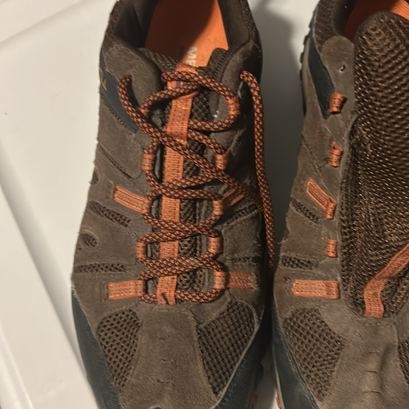 🎊Men's Brown and Orange Hiking Shoes - Picture 3 of 8